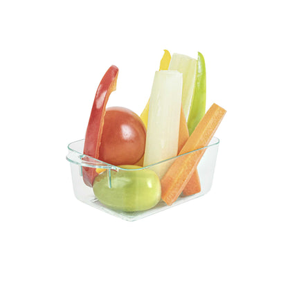 Mini Serve 3 oz Rectangle Seagreen Plastic Cocotte - 3 3/4" x 2" x 1 1/2" - 100 count box