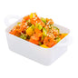 Mini Serve 3 oz Rectangle White Plastic Cocotte - 3 3/4" x 2" x 1 1/2" - 100 count box