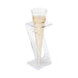 Bev Tek Clear Plastic Individual Champagne Flute Stand - 6" x 2 1/4" x 2 1/4" - 5 count box
