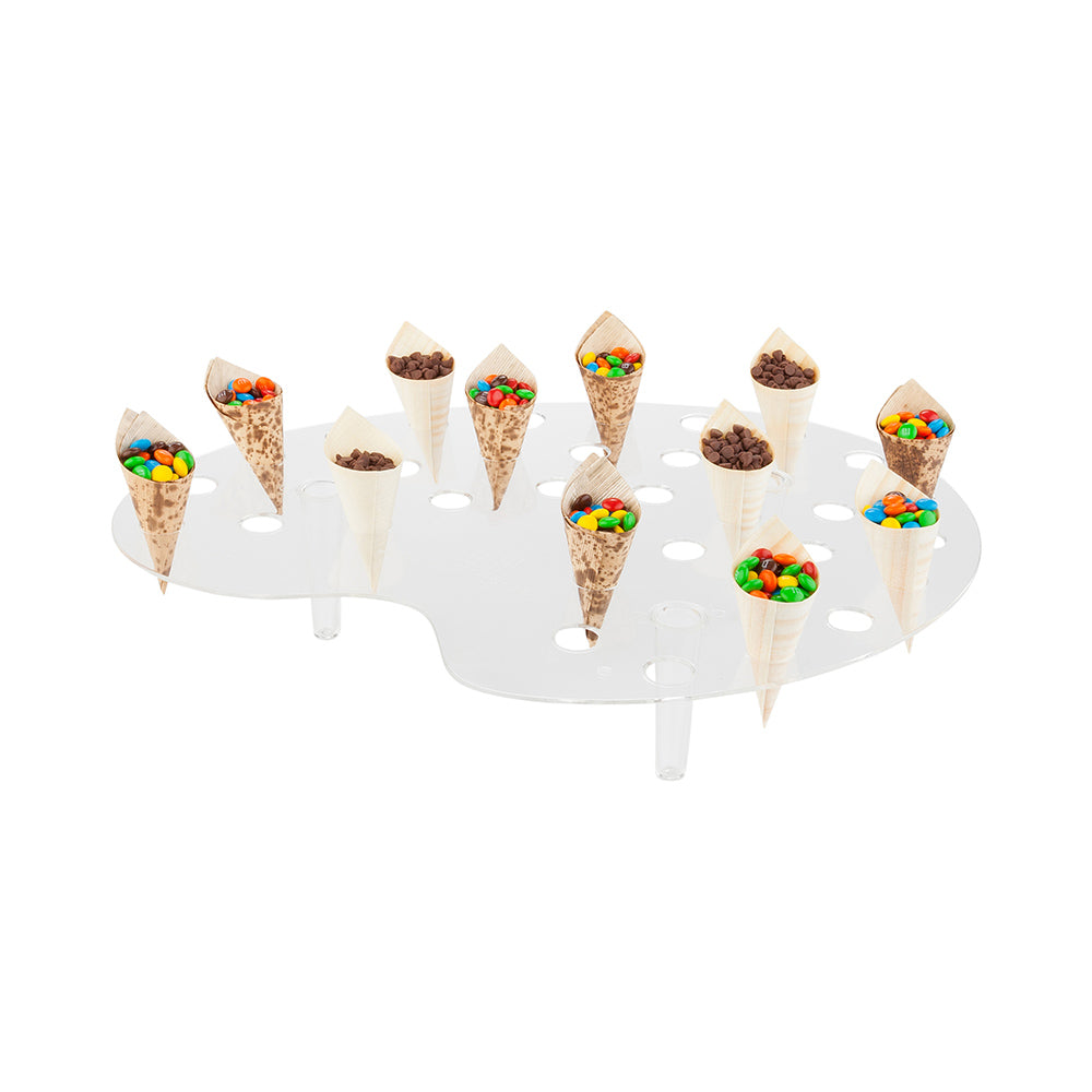 Cone Tek Clear Plastic Palette Cone Holder - For Mini Cones, 35 slots - 16" x 13" x 3" - 4 count box