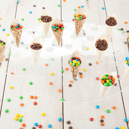 Cone Tek Clear Plastic Palette Cone Holder - For Mini Cones, 35 slots - 16" x 13" x 3" - 4 count box