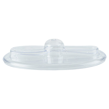 Mini Serve 4 oz Oval Clear Plastic Deli Cup - with Spork in Lid - 4 1/2" x 2 3/4" x 2 3/4" - 100 count box