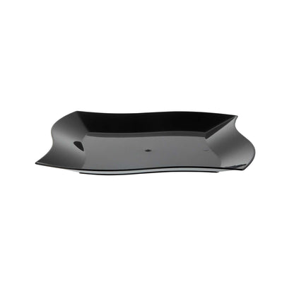 Maxi Serve Square Black Plastic Large Aqua Plate - 9" x 9" x 1/2" - 100 count box
