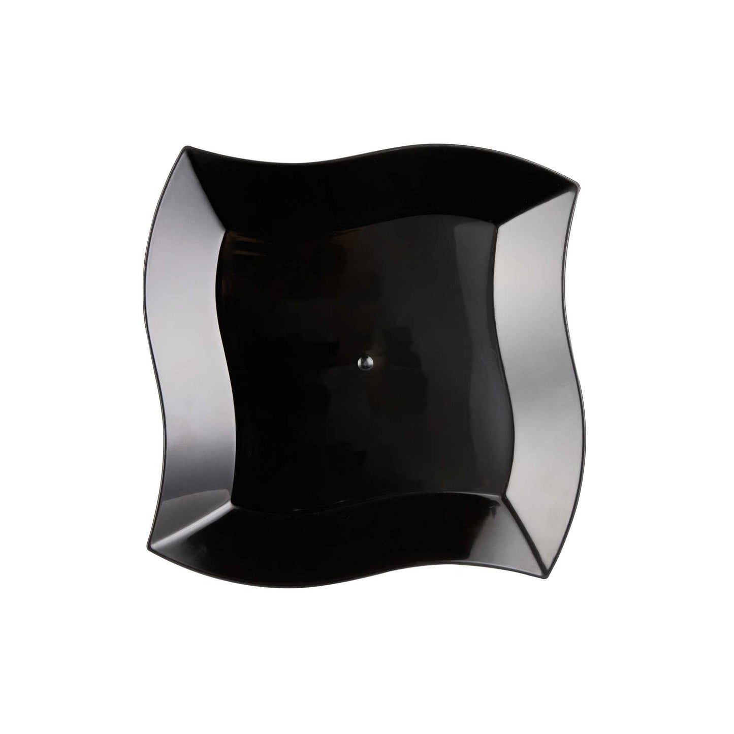 Maxi Serve Square Black Plastic Large Aqua Plate - 9" x 9" x 1/2" - 100 count box