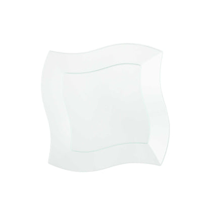 Square Seagreen Plastic Large Aqua Plate - 9" x 9" x 1/2" - 100 count box