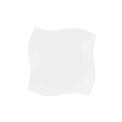 Maxi Serve Square White Plastic Large Aqua Plate - 9" x 9" x 1/2" - 100 count box