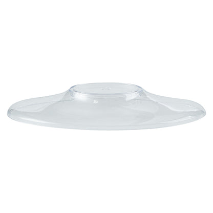 Mini Serve 6 oz Oval Clear Plastic Deli Cup - Stackable, with Lid - 5 1/2" x 3 1/4" x 2 1/2" - 100 count box