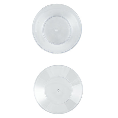 Mini Serve 4 oz Round Clear Plastic Medium Deli Cup - with Lid - 3 1/4" x 3 1/4" x 2" - 100 count box