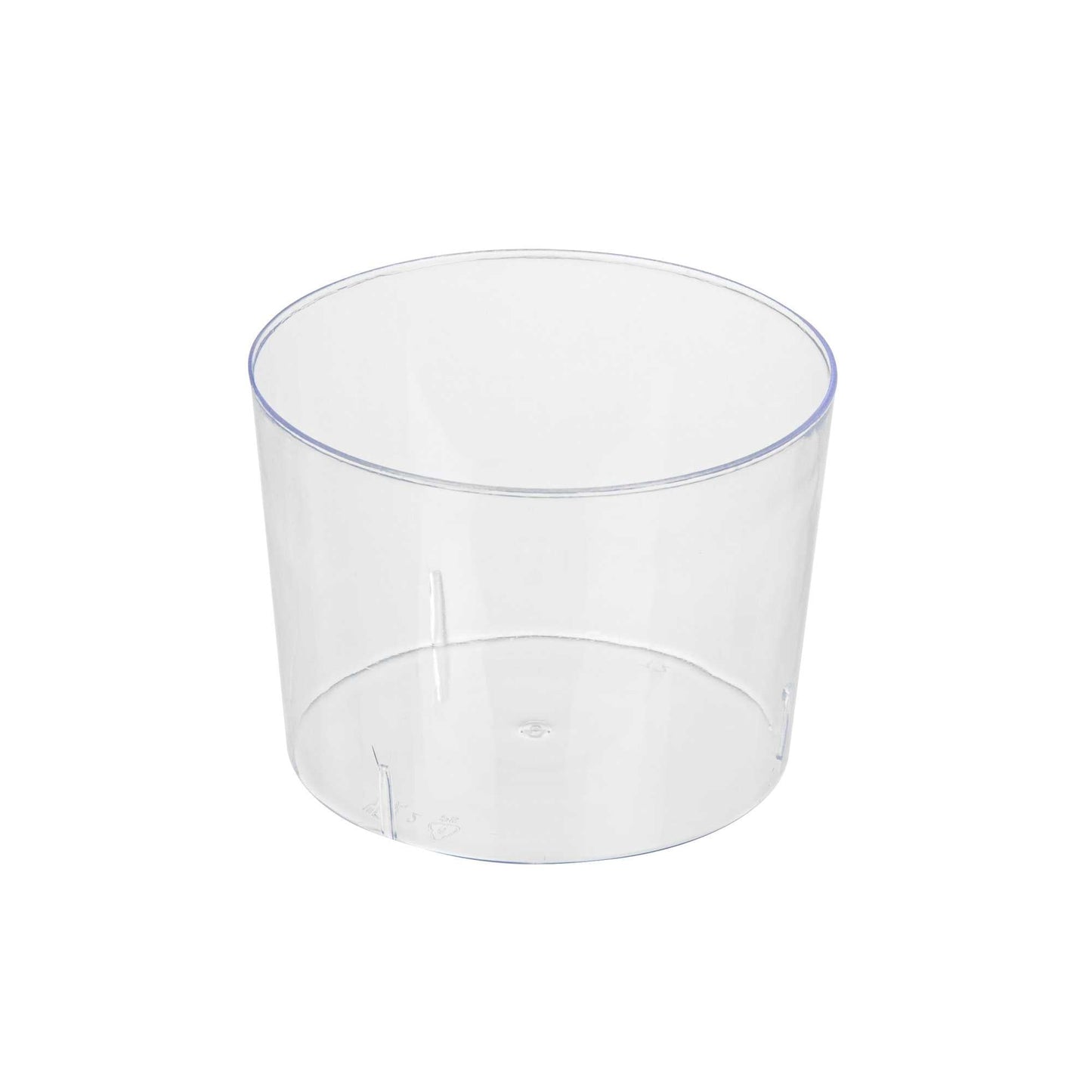Mini Serve 6 oz Round Clear Plastic Cylindro Cup - 2 1/4" x 2 1/4" x 3" - 20 count box