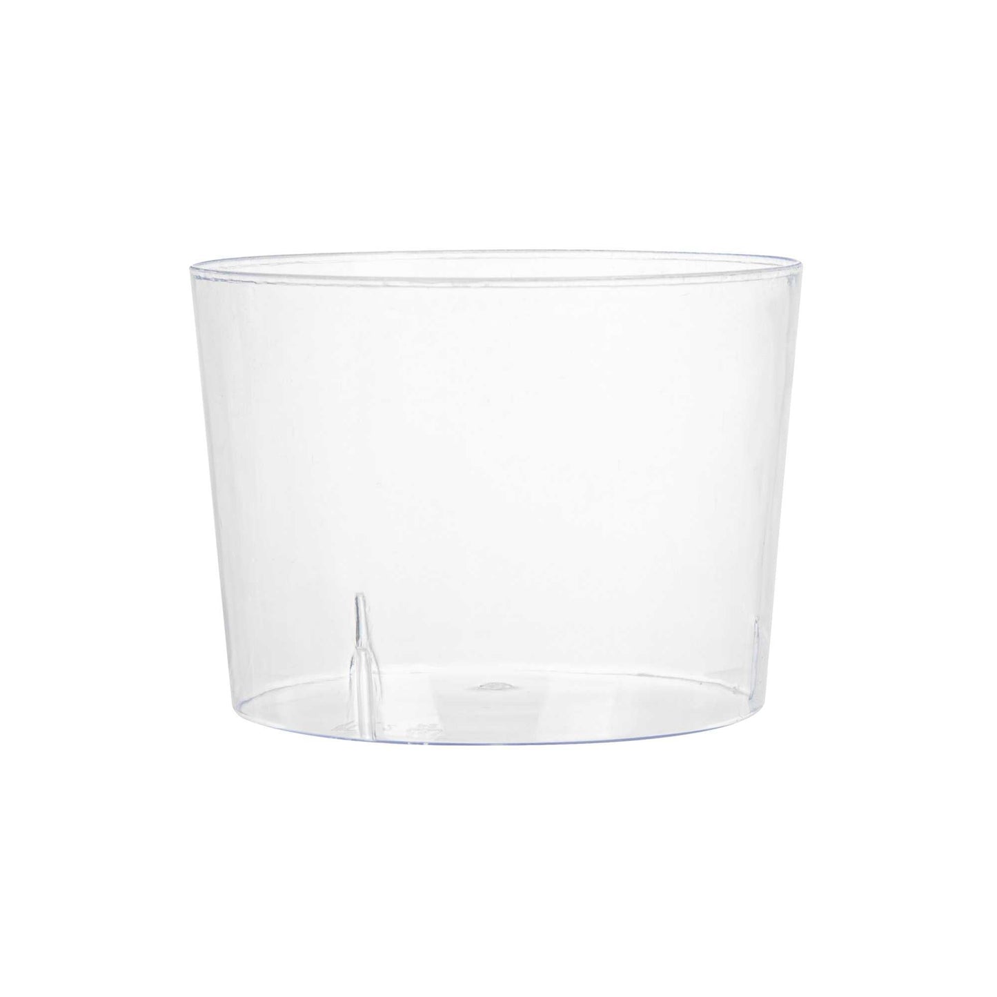 Mini Serve 6 oz Round Clear Plastic Cylindro Cup - 2 1/4" x 2 1/4" x 3" - 100 count box