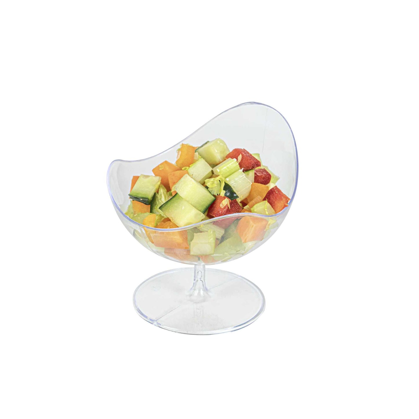 Mini Serve 2 oz Round Clear Plastic Ball Chair - 2 3/4" x 2 3/4" x 2 3/4" - 100 count box