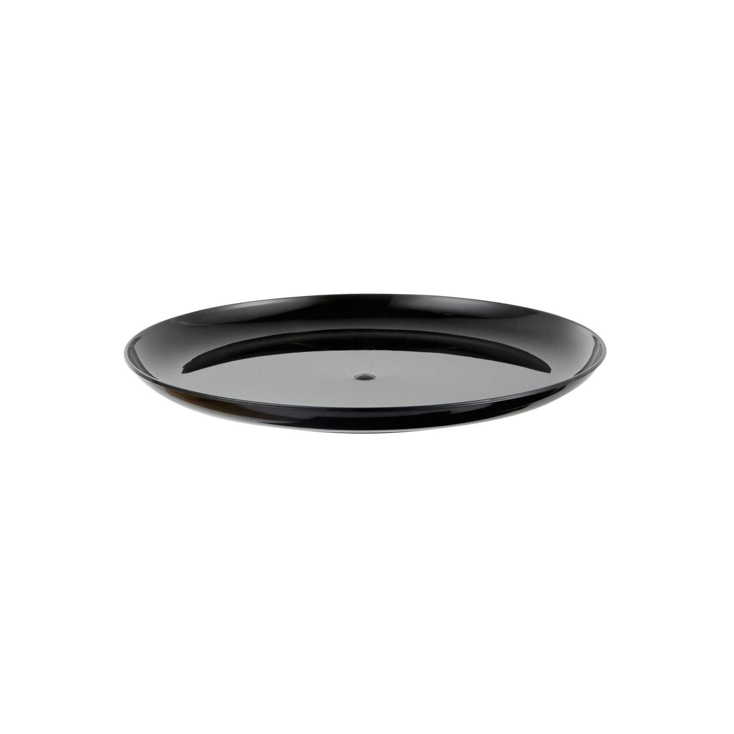 Maxi Serve Round Black Plastic Medium Elegant Plate - 7" x 7" - 100 count box