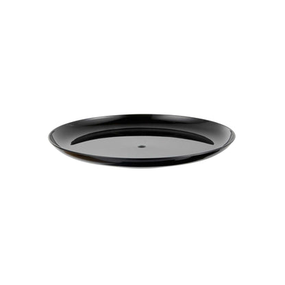 Maxi Serve Round Black Plastic Medium Elegant Plate - 7" x 7" - 100 count box