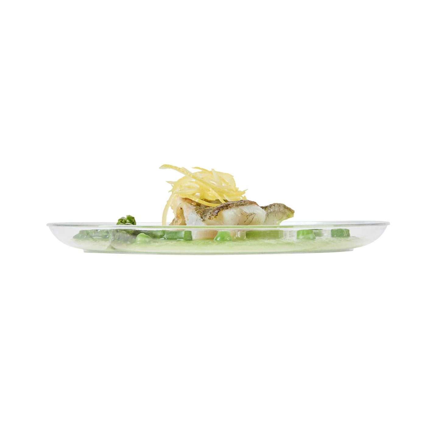 Maxi Serve Round Clear Plastic Medium Elegant Plate - 7" x 7" - 100 count box
