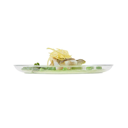 Maxi Serve Round Clear Plastic Medium Elegant Plate - 7" x 7" - 100 count box