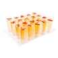 Bev Tek Clear Plastic Serving Tray - 14 1/2" x 10 1/2" x 1" - for 5 oz Round Tall Cocktail Glass - 5 count box