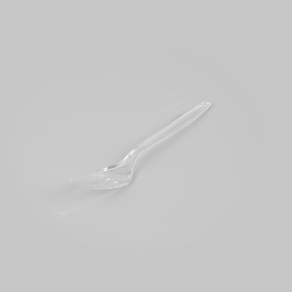 Moderna Clear Plastic Fork - 7 1/4" - 250 count box