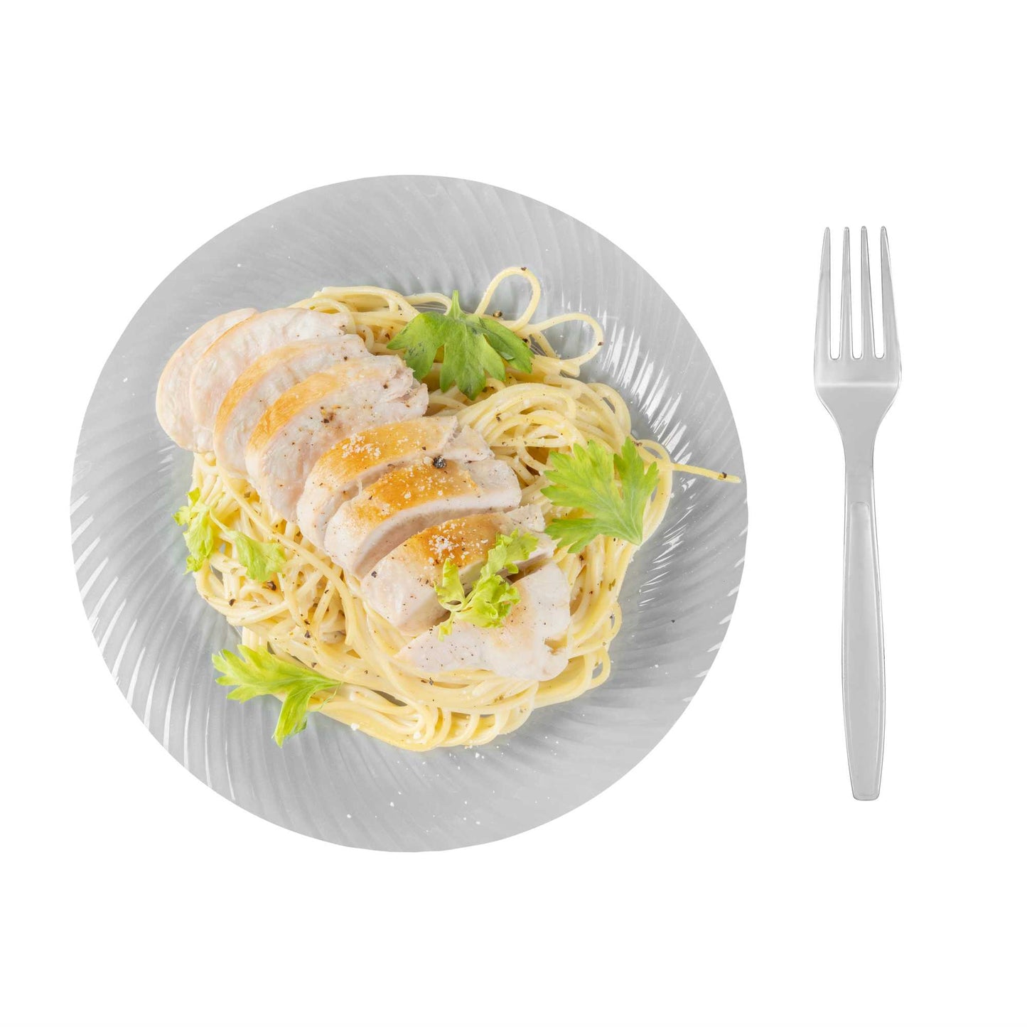 Moderna Silver Plastic Fork - 7 1/4" - 250 count box