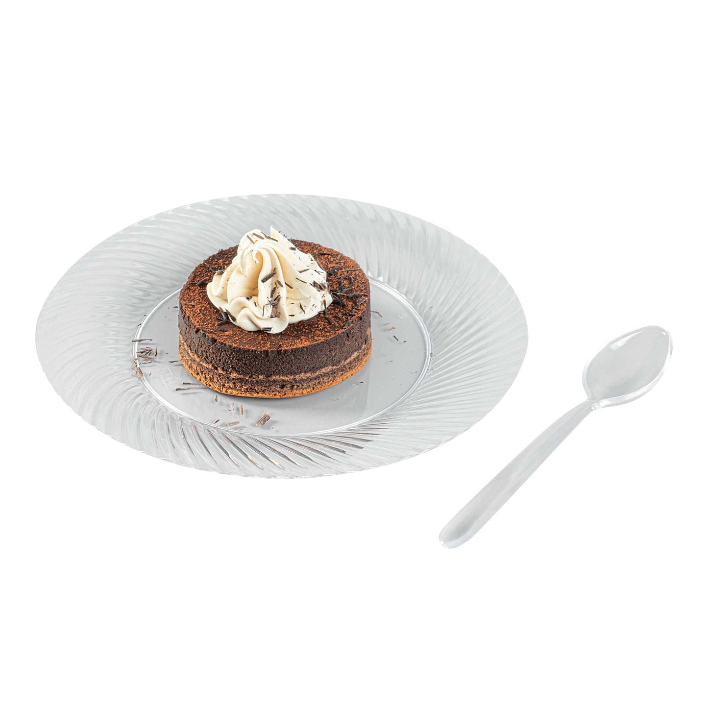 Moderna Clear Plastic Dessert Spoon - 5 1/2" - 250 count box