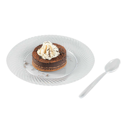 Moderna Clear Plastic Dessert Spoon - 5 1/2" - 250 count box