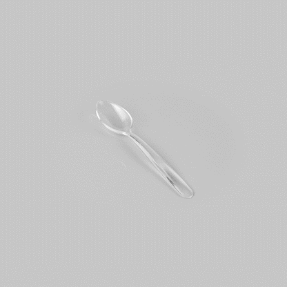 Moderna Clear Plastic Dessert Spoon - 5 1/2" - 250 count box