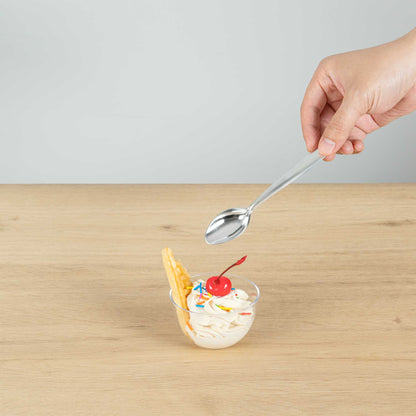 Moderna Silver Plastic Dessert Spoon - 5 1/2" - 250 count box