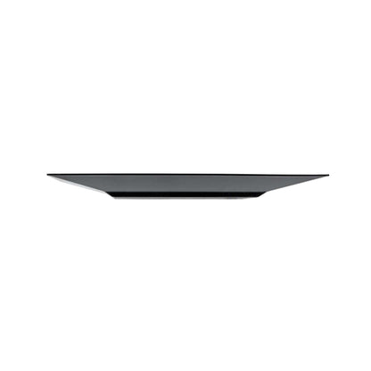 Maxi Serve Square Black Plastic Medium Plate - 8 1/4" x 8 1/4" x 1/2" - 100 count box