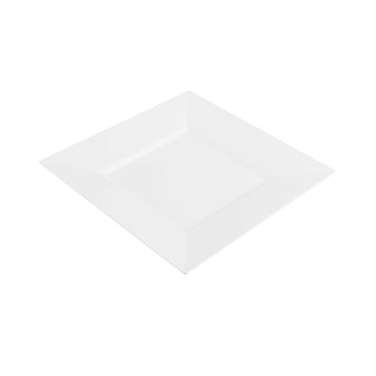 Maxi Serve Square White Plastic Medium Plate - 8 1/4" x 8 1/4" x 1/2" - 100 count box