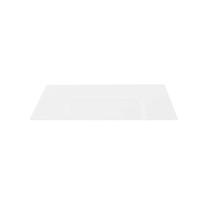 Maxi Serve Square White Plastic Medium Plate - 8 1/4" x 8 1/4" x 1/2" - 100 count box