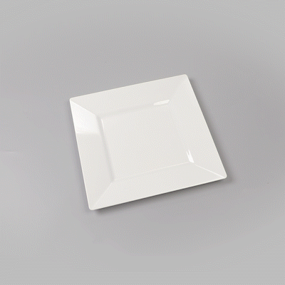 Maxi Serve Square White Plastic Dinner Plate - 10 3/4" x 10 3/4" x 1/2" - 100 count box