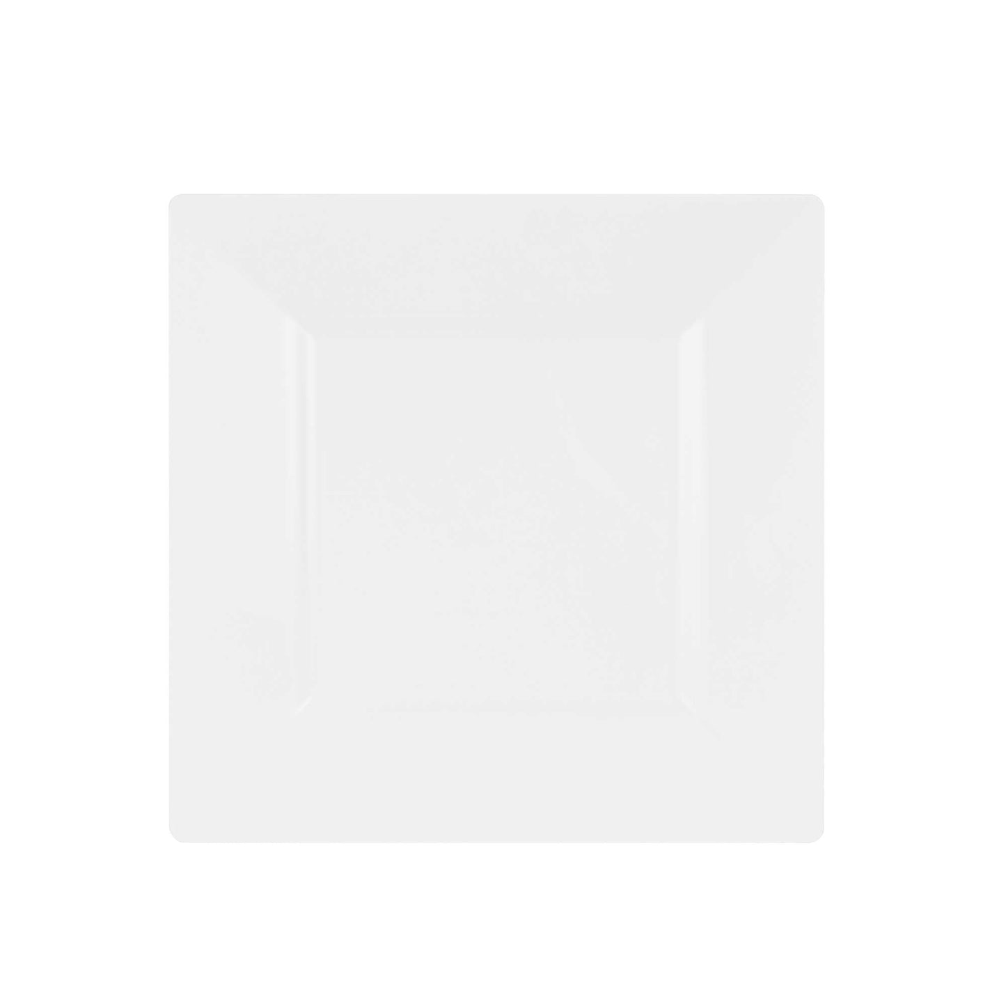Maxi Serve Square White Plastic Dinner Plate - 10 3/4" x 10 3/4" x 1/2" - 100 count box
