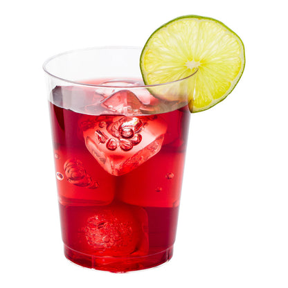 Bev Tek 9 oz Round Clear Plastic Bevanda Glass - 3" x 3" x 3 3/4" - 100 count box