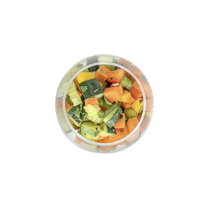 Mini Serve 4 oz Sphere Clear Plastic Cup - 2 3/4" x 2 3/4" x 2 1/4" - 100 count box