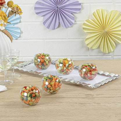 Mini Serve 4 oz Sphere Clear Plastic Cup - 2 3/4" x 2 3/4" x 2 1/4" - 100 count box