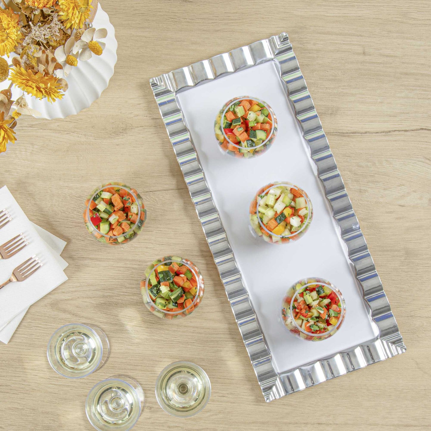 Mini Serve 4 oz Sphere Clear Plastic Cup - 2 3/4" x 2 3/4" x 2 1/4" - 100 count box