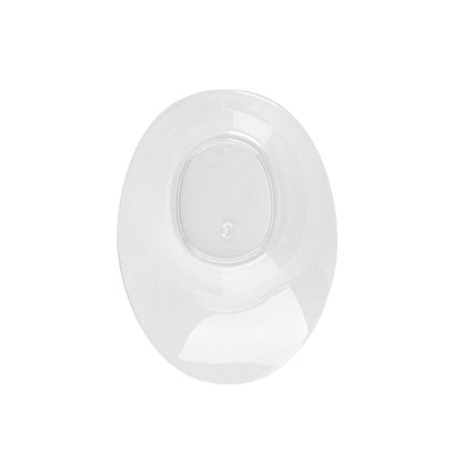 Mini Serve Oval Clear Plastic Ellipse Dish - 4" x 3" x 1 1/4" - 50 count box
