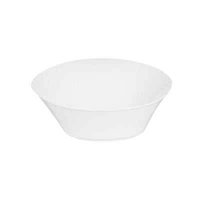 Mini Serve Oval White Plastic Ellipse Dish - 4" x 3" x 1 1/4" - 50 count box