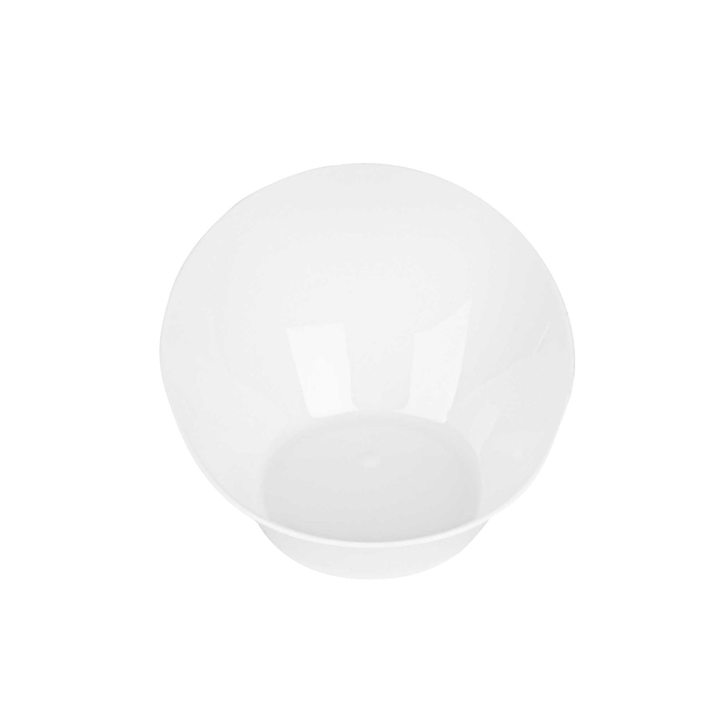 Mini Serve Oval White Plastic Ellipse Dish - 4" x 3" x 1 1/4" - 50 count box