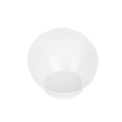 Mini Serve Oval White Plastic Ellipse Dish - 4" x 3" x 1 1/4" - 50 count box