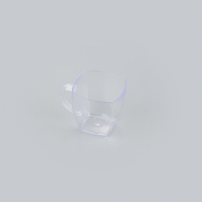 Restpresso 2 oz Square Clear Plastic Mini Cafe Cup - 2" x 2" x 2" - 100 count box