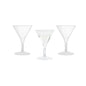 Bev Tek 2 oz Round Clear Plastic Mini Martini Glass - 2 1/2" x 2 1/2" x 3 3/4" - 100 count box