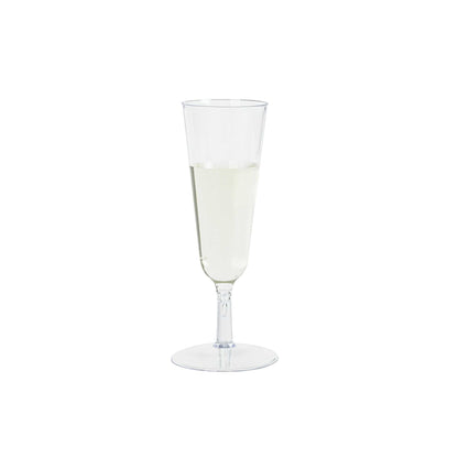 Bev Tek 2 oz Round Clear Plastic Mini Champagne Glass - 2" x 2" x 5" - 100 count box