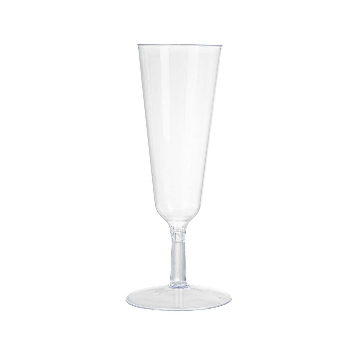Bev Tek 2 oz Round Clear Plastic Mini Champagne Glass - 2" x 2" x 5" - 100 count box