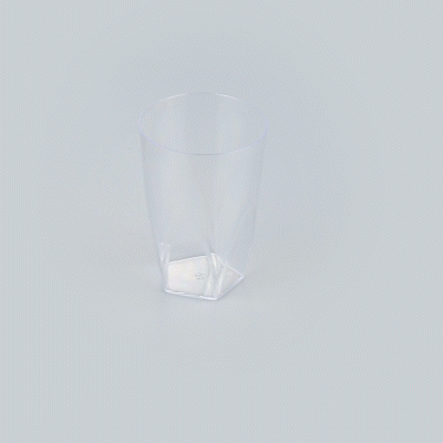 Bev Tek 5 oz Round Clear Plastic Edge Glass - 2 1/4" x 2 1/4" x 3 1/4" - 20 count box