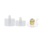 Pastry Tek Round Clear Plastic Pastry Pallet - 3" x 3" x 1" - 25 count box