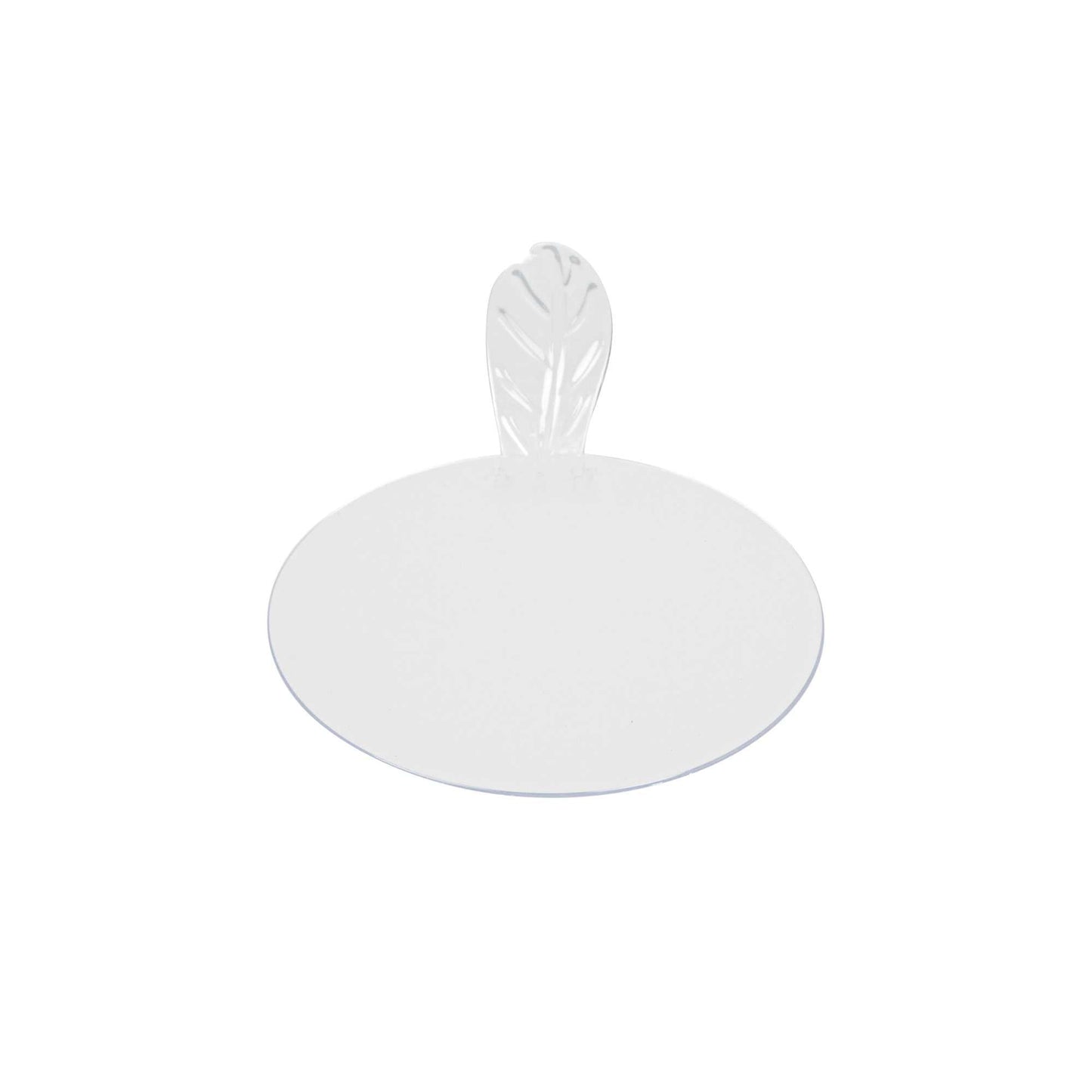 Pastry Tek Round Clear Plastic Pastry Pallet - 3" x 3" x 1" - 25 count box