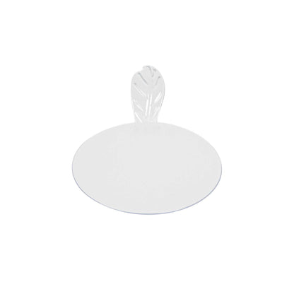 Pastry Tek Round Clear Plastic Pastry Pallet - 3" x 3" x 1" - 25 count box