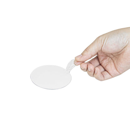 Pastry Tek Round Clear Plastic Pastry Pallet - 3" x 3" x 1" - 100 count box