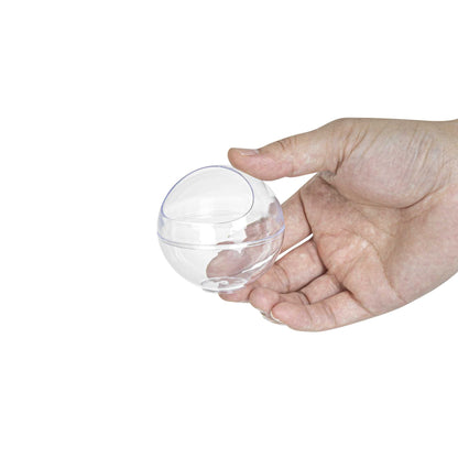 Mini Serve 3 oz Round Clear Plastic Balloon Bowl - 2 1/2" x 2 1/2" x 2 1/2" - 10 count box