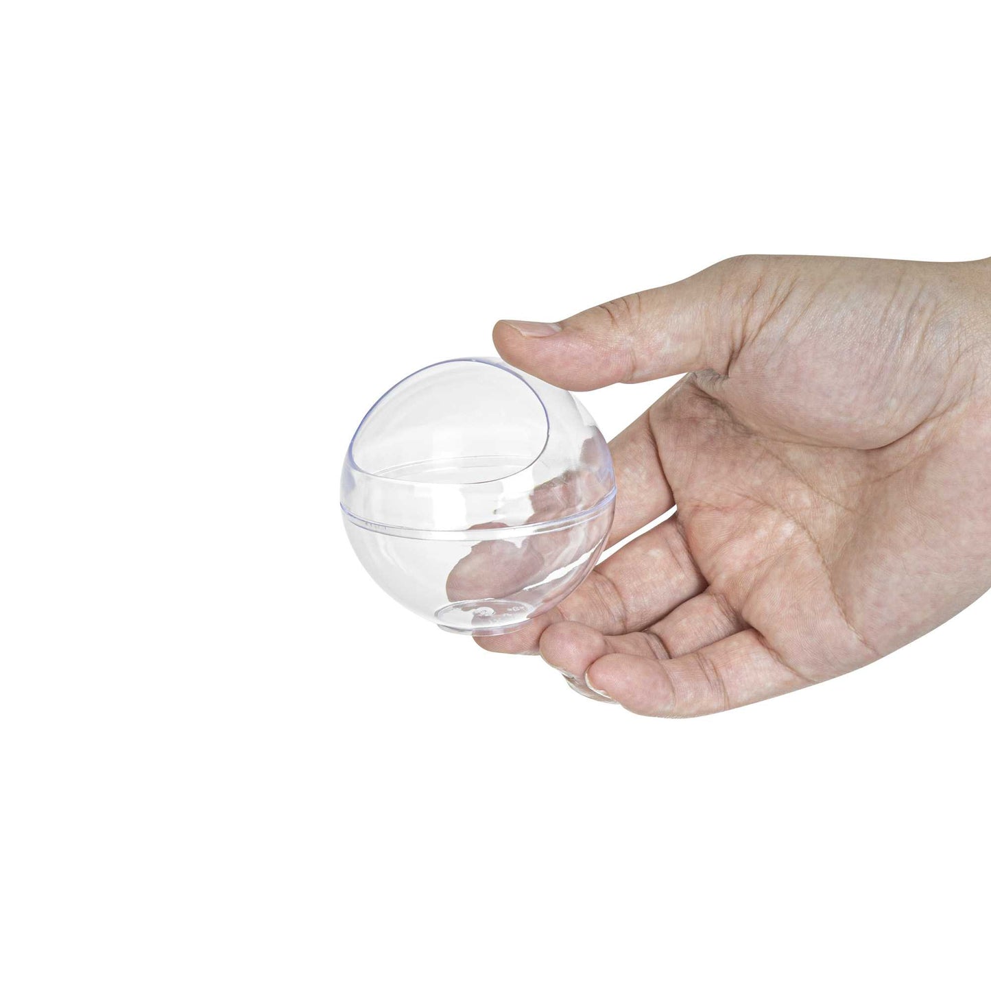 Mini Serve 3 oz Round Clear Plastic Balloon Bowl - 2 1/2" x 2 1/2" x 2 1/2" - 100 count box